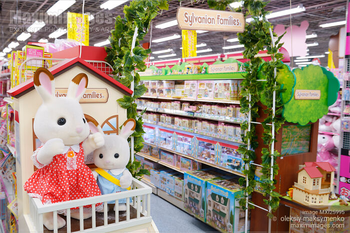 Sylvanian Families collectible toys in Japanese store Stock photo of Sylvanian Families collectible toys in Japanese store Buy commercial use license at MaximImages