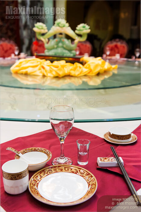 Stock photo of Tableware on table in China Buy commercial use license at MaximImages
