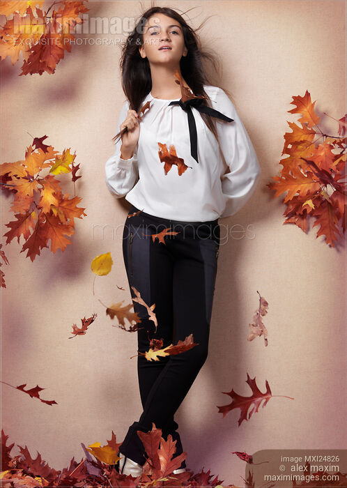 Teenage girl artistic fall fashion Stock photo of Teenage girl artistic fall fashion Buy commercial use license at MaximImages