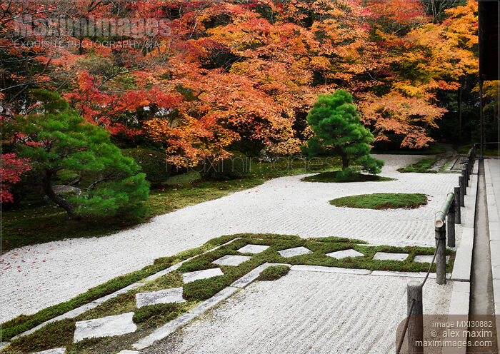 Tenjuan Temple Zen garden at Nanzen-ji complex in Kyoto Stock photo of Tenjuan Temple Zen garden at Nanzen-ji complex in Kyoto Buy commercial use license at MaximImages