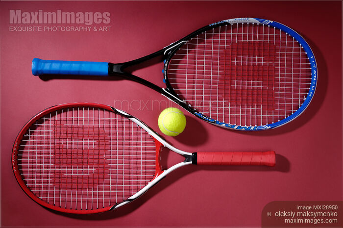 Stock photo of Tennis Rackets Buy commercial use license at MaximImages