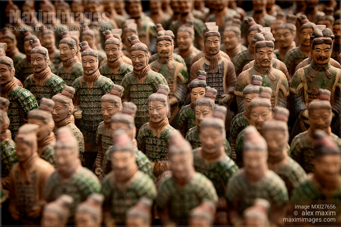 Stock photo of Terracotta warrior figurines Buy commercial use license at MaximImages