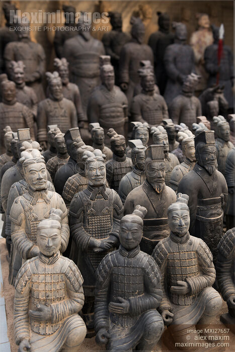 Stock photo of Terracotta warrior sculptures Buy commercial use license at MaximImages