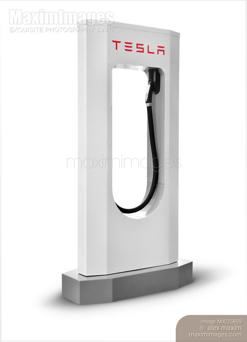 Tesla charging station Stock photo of Tesla charging station Buy commercial use license at MaximImages