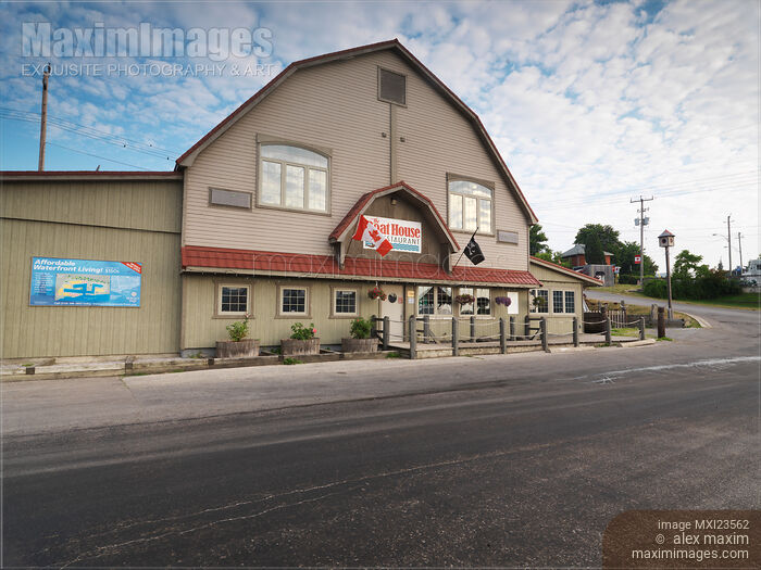 Stock photo of The Boat House Restaurant at Port Rowan Buy commercial use license at MaximImages