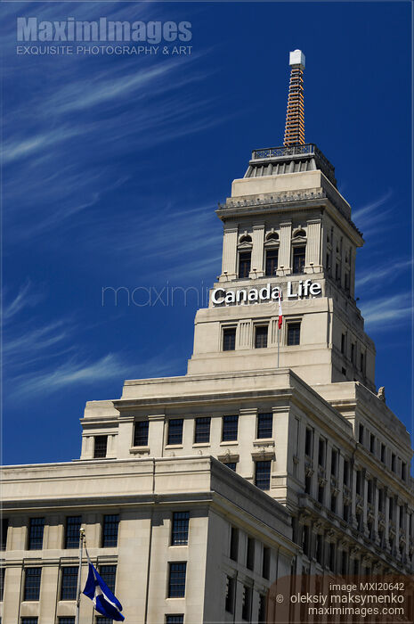 Stock photo of The Canada Life Building Buy commercial use license at MaximImages