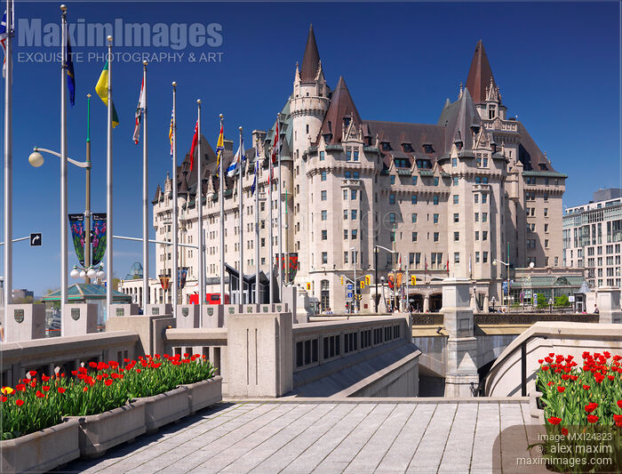 The Fairmont Chateau Laurier landmark hotel in Ottawa Stock photo of The Fairmont Chateau Laurier landmark hotel in Ottawa Buy commercial use license at MaximImages