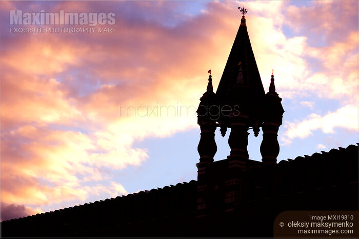 The Kremlin Wall Silhouette Stock photo of The Kremlin Wall Silhouette Buy commercial use license at MaximImages