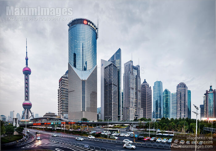 Stock photo of The Oriental Pearl Tower in Shanghai Buy commercial use license at MaximImages