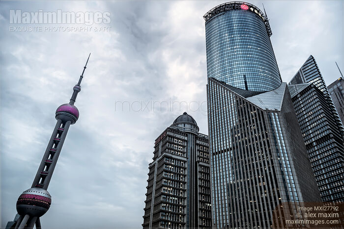 The Oriental Pearl TV Tower in Shanghai Stock photo of The Oriental Pearl TV Tower in Shanghai Buy commercial use license at MaximImages