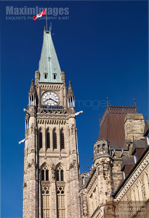 The Peace Tower in Ottawa Stock photo of The Peace Tower in Ottawa Buy commercial use license at MaximImages