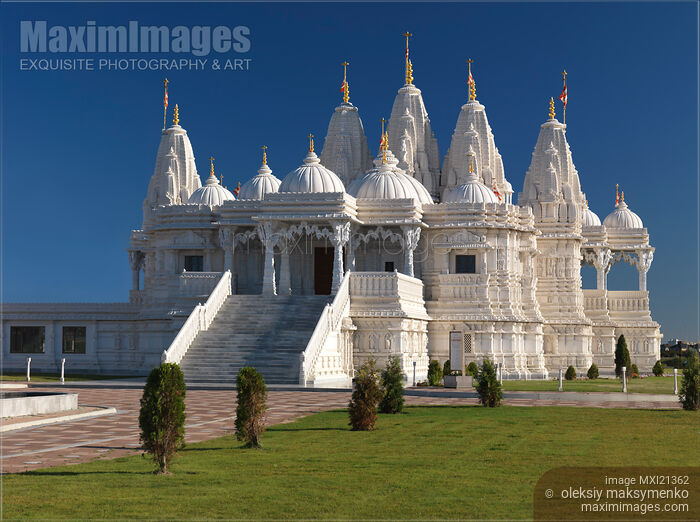 Stock photo of The Swaminarayan Mandir, Toronto Hindu Temple Buy commercial use license at MaximImages