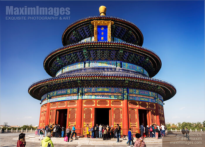 The Temple of Heaven Hall of Prayer in Beijing Stock photo of The Temple of Heaven Hall of Prayer in Beijing Buy commercial use license at MaximImages