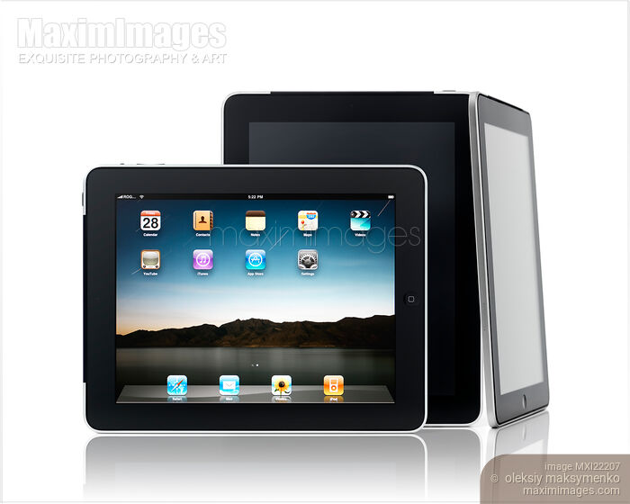 Three Apple iPad 3G Tablets Stock photo of Three Apple iPad 3G Tablets Buy commercial use license at MaximImages