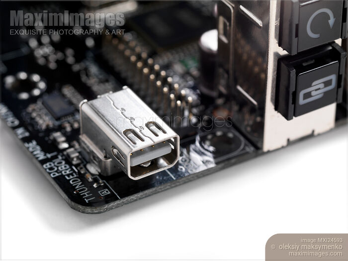 Stock photo of Thunderbolt connector Buy commercial use license at MaximImages