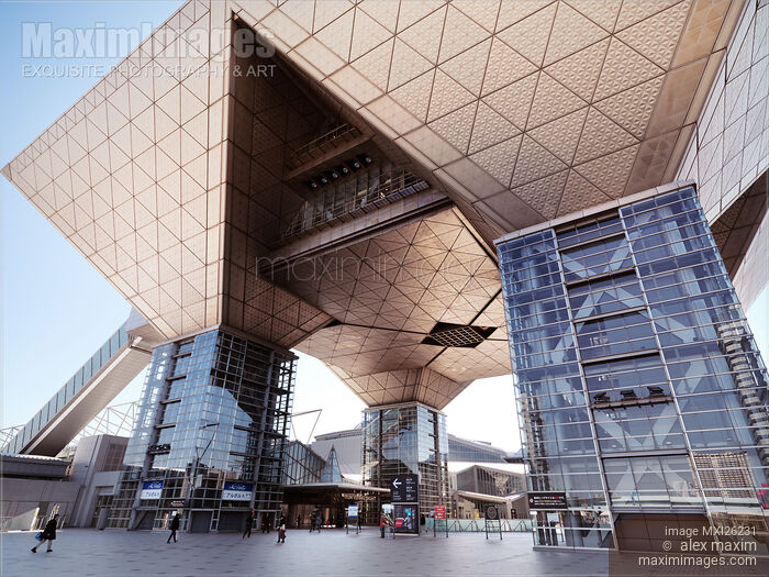 Tokyo Big Sight Exhibition Center Conference tower Stock photo of Tokyo Big Sight Exhibition Center Conference tower Buy commercial use license at MaximImages