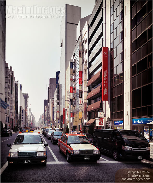 Tokyo Ginza Chuo Dori street Stock photo of Tokyo Ginza Chuo Dori street Buy commercial use license at MaximImages