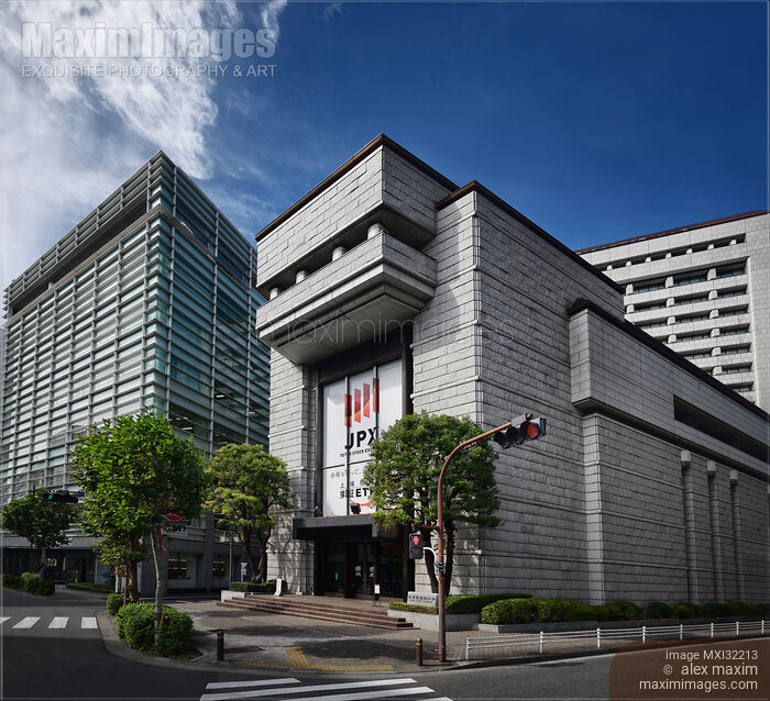 Stock photo of Tokyo Stock Exchange JPX main building Japan Buy commercial use license at MaximImages