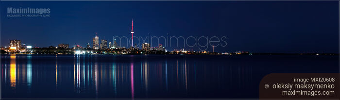 Toronto City View at Night Stock photo of Toronto City View at Night Buy commercial use license at MaximImages