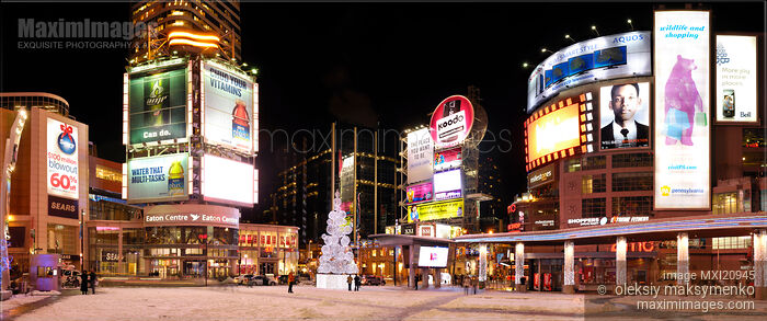 Toronto Dundas Square at Night Stock photo of Toronto Dundas Square at Night Buy commercial use license at MaximImages