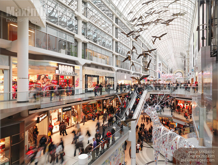 Stock photo of Toronto Eaton Centre Buy commercial use license at MaximImages