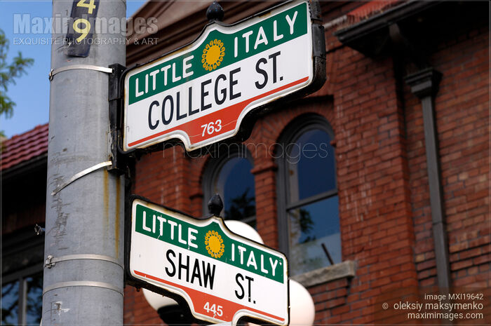 Stock photo of Toronto Little Italy Buy commercial use license at MaximImages
