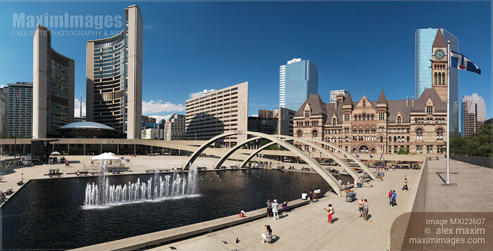 Stock photo of Toronto Nathan Phillips Square Buy commercial use license at MaximImages