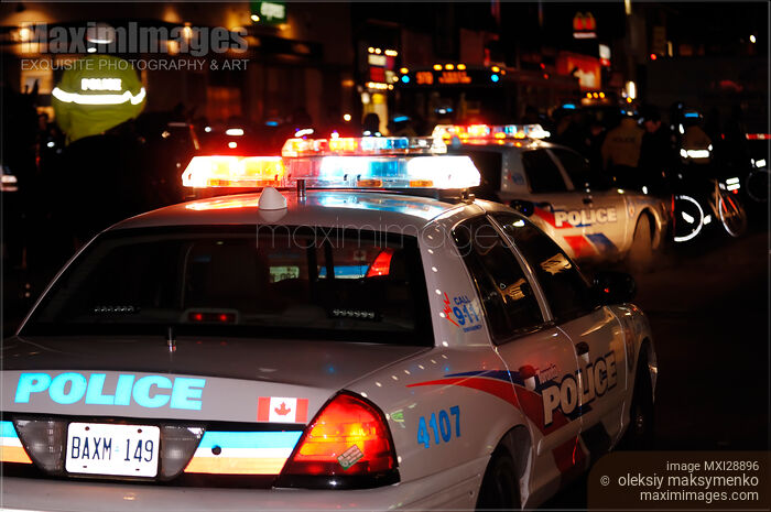 Stock photo of Toronto Police on Duty Buy commercial use license at MaximImages