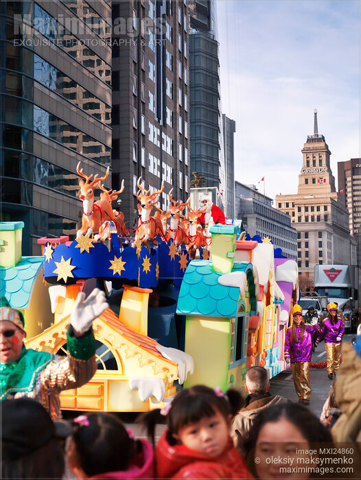Stock photo of Toronto Santa Clause parade Buy commercial use license at MaximImages