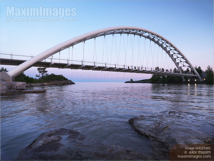 Stock photo of Toronto The Humber River Arch Bridge Buy commercial use license at MaximImages