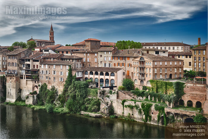 Town of Albi South of France Beautiful historic buildings on river Tarn Stock photo of Town of Albi South of France Beautiful historic buildings on river Tarn Buy commercial use license at MaximImages