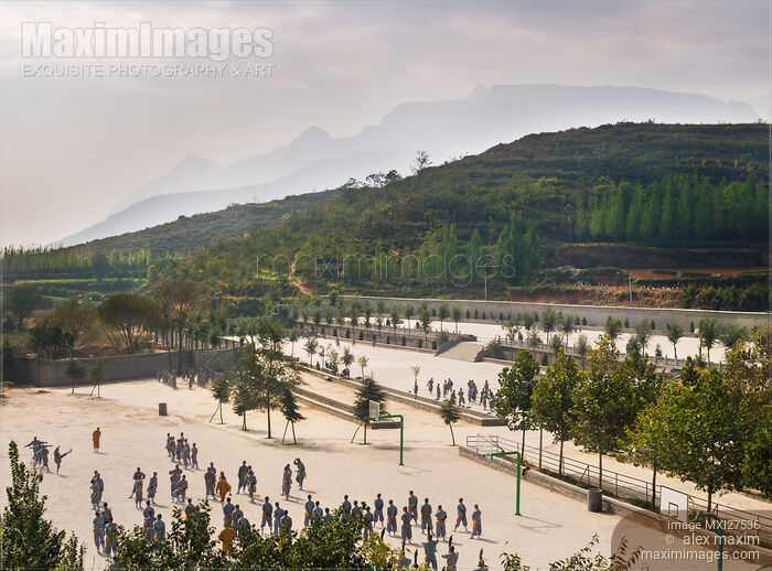 Stock photo of Traditional Shaolin Kung Fu school in DengFeng Buy commercial use license at MaximImages