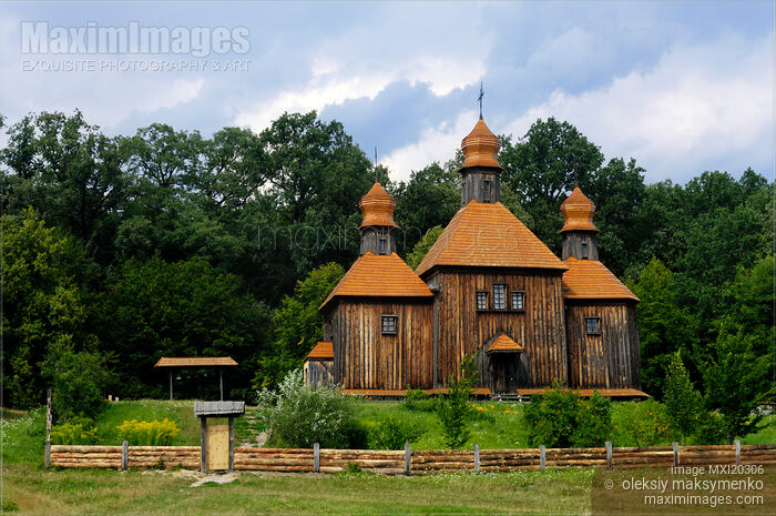 Stock photo of Traditional Ukrainian Wooden Church Buy commercial use license at MaximImages