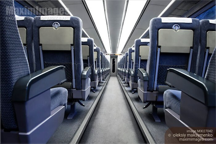 Stock photo of Train interior Buy commercial use license at MaximImages