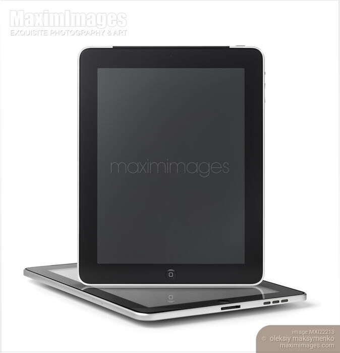 Two Apple iPad 3G Tablet Computers Stock photo of Two Apple iPad 3G Tablet Computers Buy commercial use license at MaximImages