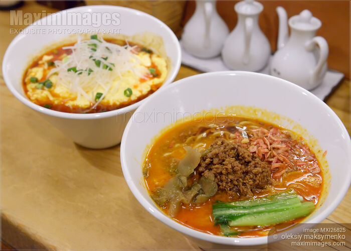 Stock photo of Two bowls of ramen Buy commercial use license at MaximImages