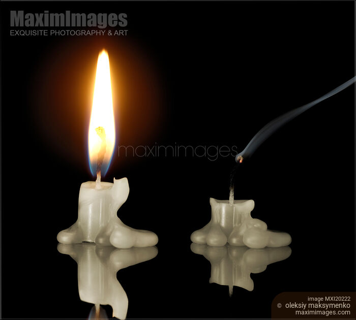 Stock photo of Two Candles Buy commercial use license at MaximImages