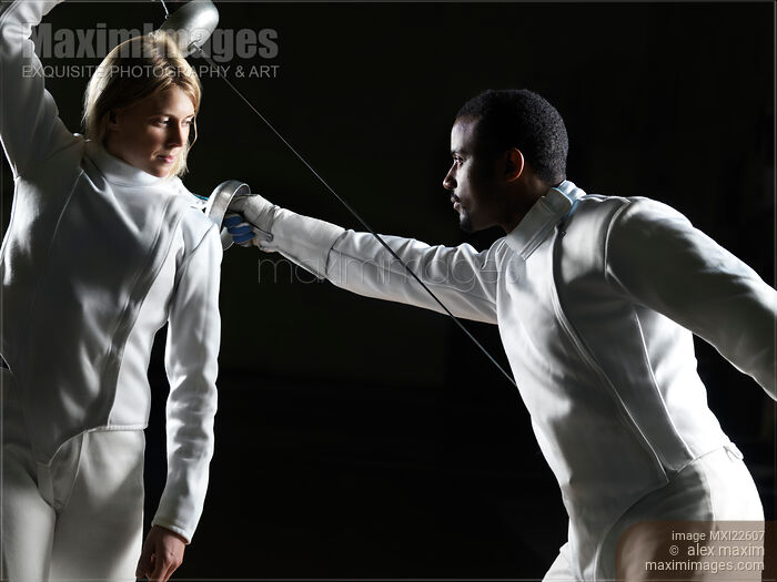 Stock photo of Two Fencers in a Fight Buy commercial use license at MaximImages