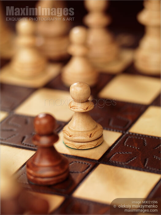 Stock photo of Two Pawns Buy commercial use license at MaximImages
