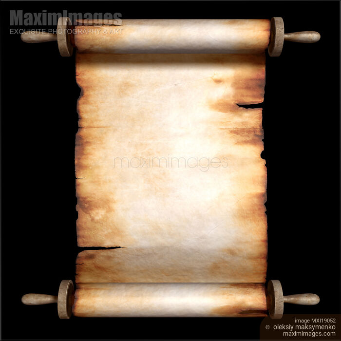 Unfolded Parchment Scroll Background Stock image of Unfolded Parchment Scroll Background Buy commercial use license at MaximImages