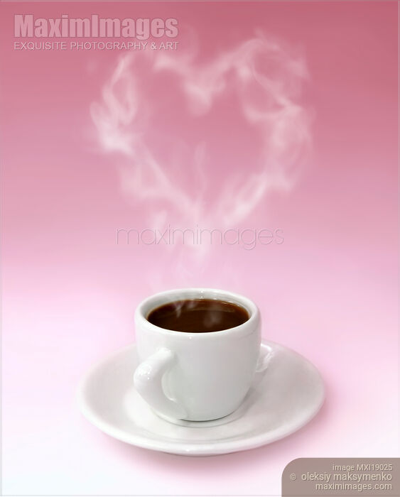 Stock photo of Valentines Day Coffe Buy commercial use license at MaximImages