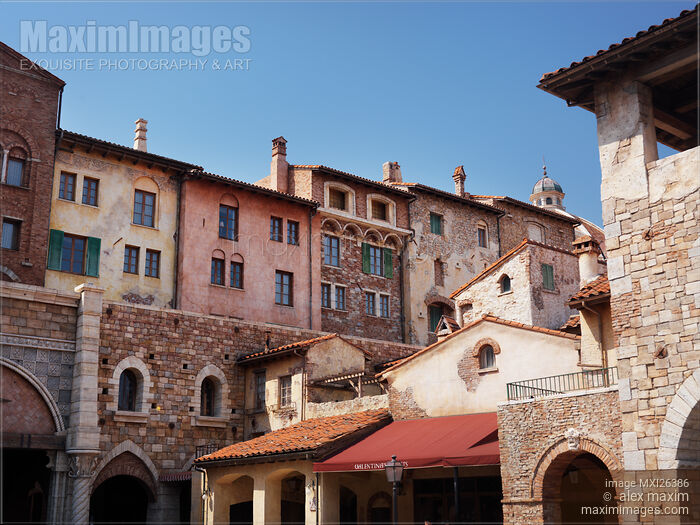 Stock photo of Venetian architecture town buildings at Disneysea Buy commercial use license at MaximImages