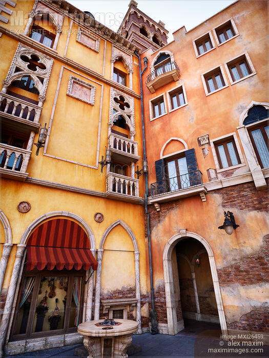 Venetian building wall with windows architectural texture Stock photo of Venetian building wall with windows architectural texture Buy commercial use license at MaximImages
