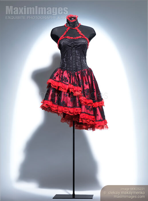 Stock photo of Vintage Asian Black and Red Dress Buy commercial use license at MaximImages