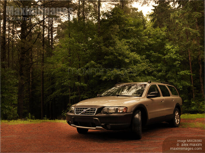 Stock photo of Volvo XC70 car countryside nature scenic Buy commercial use license at MaximImages