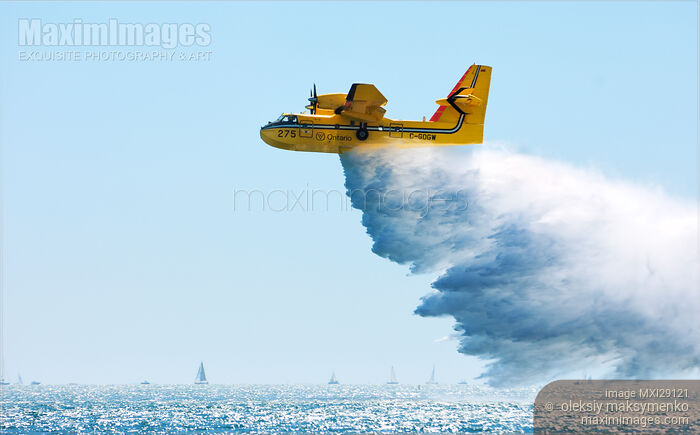 Stock photo of Water Bomber CL-415 Buy commercial use license at MaximImages