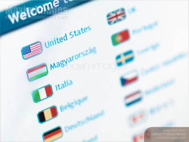 Photo of Web site language selection menu | Stock Image MXI24363