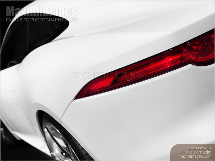 White Jaguar C-X16 tail light details Stock photo of White Jaguar C-X16 tail light details Buy commercial use license at MaximImages