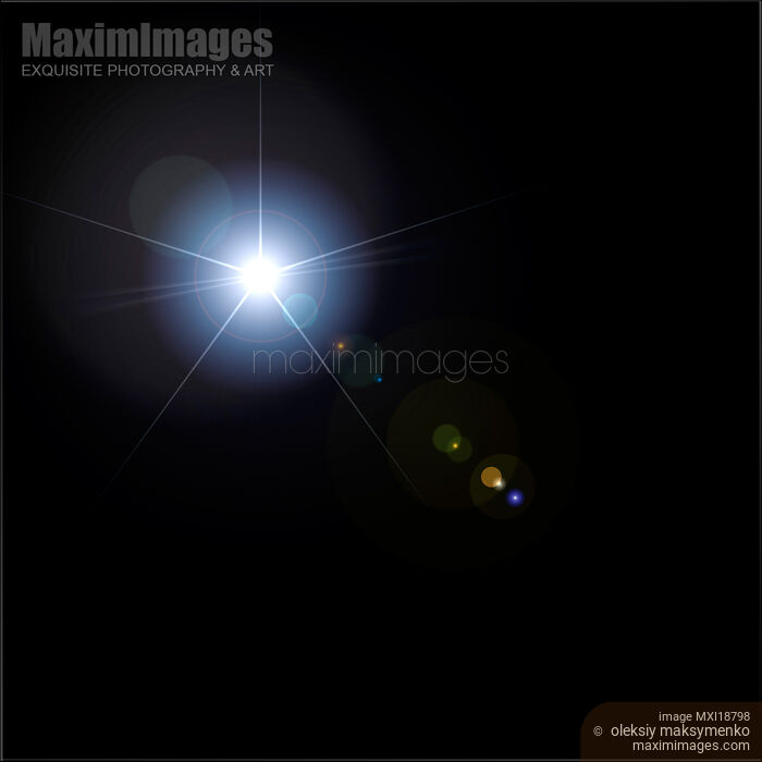 Stock image of White sun lens flare graphic effect Buy commercial use license at MaximImages