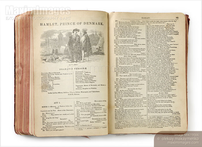 Stock photo of William Shakespeare Hamlet Book Buy commercial use license at MaximImages